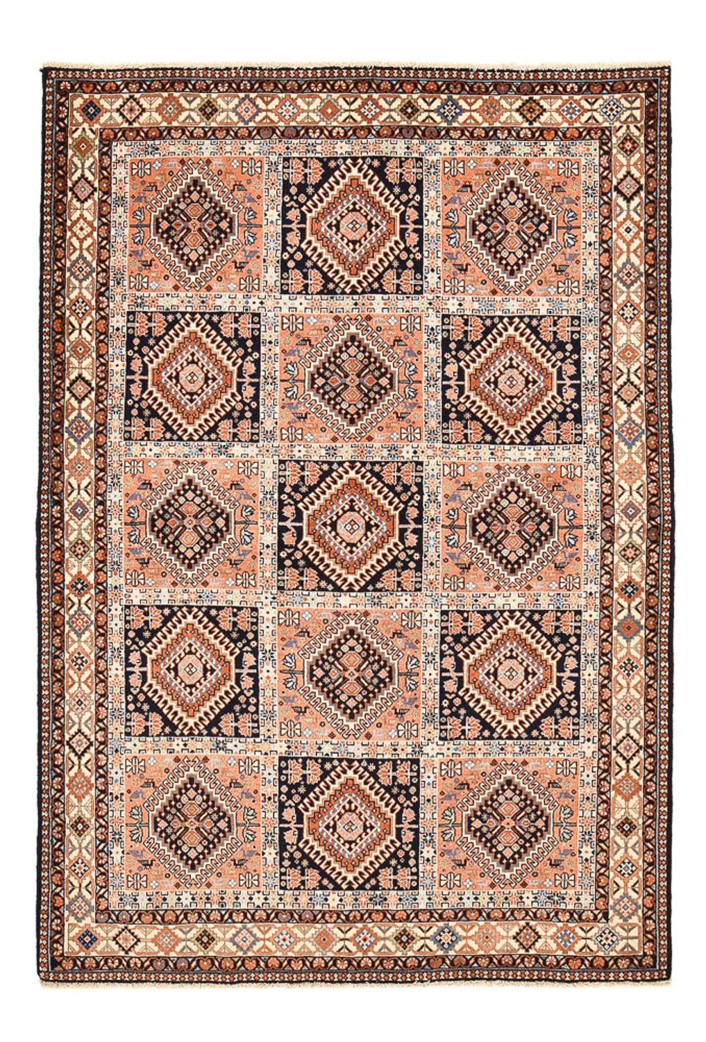 Tapis persan - Nomadic - 225 x 155 cm - rouge clair