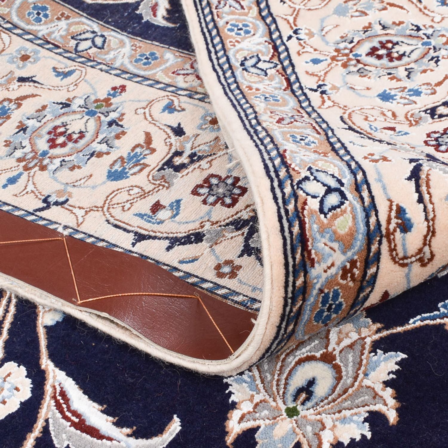 Tapis persan - Nain - Premium - 197 x 130 cm - bleu foncé