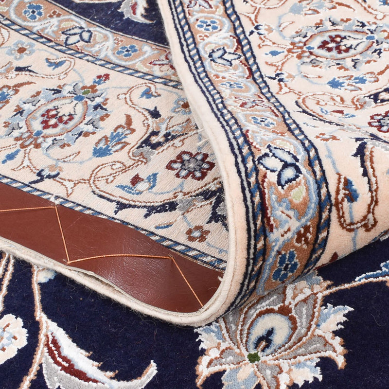 Tapis persan - Nain - Premium - 197 x 130 cm - bleu foncé