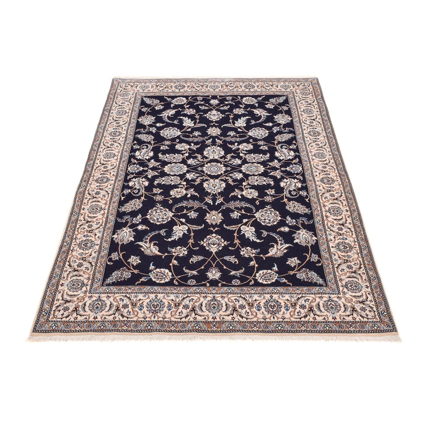Tapis persan - Nain - Premium - 197 x 130 cm - bleu foncé