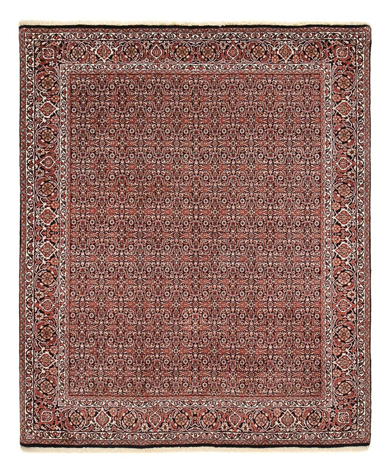 Tapis persan - Bidjar - 255 x 207 cm - rouge foncé