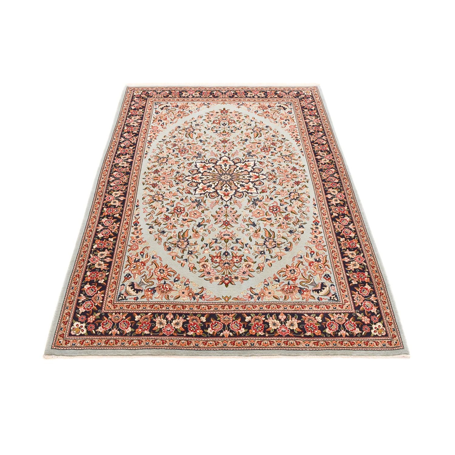 Tapis persan - Ghom - Royal - 215 x 138 cm - beige clair