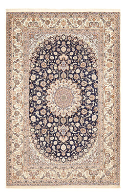 Tapis persan - Isfahan - Premium - 306 x 202 cm - bleu foncé