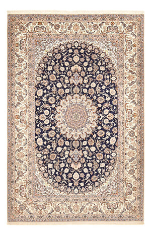 Tapis persan - Isfahan - Premium - 306 x 202 cm - bleu foncé