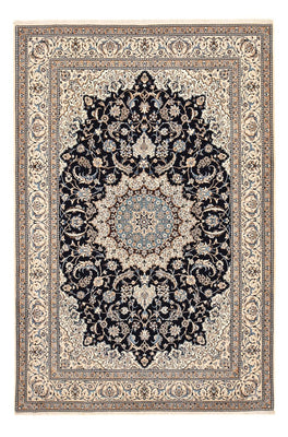 Tapis persan - Nain - Premium - 302 x 197 cm - bleu foncé