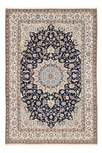 Tapis persan - Nain - Premium - 294 x 202 cm - bleu foncé