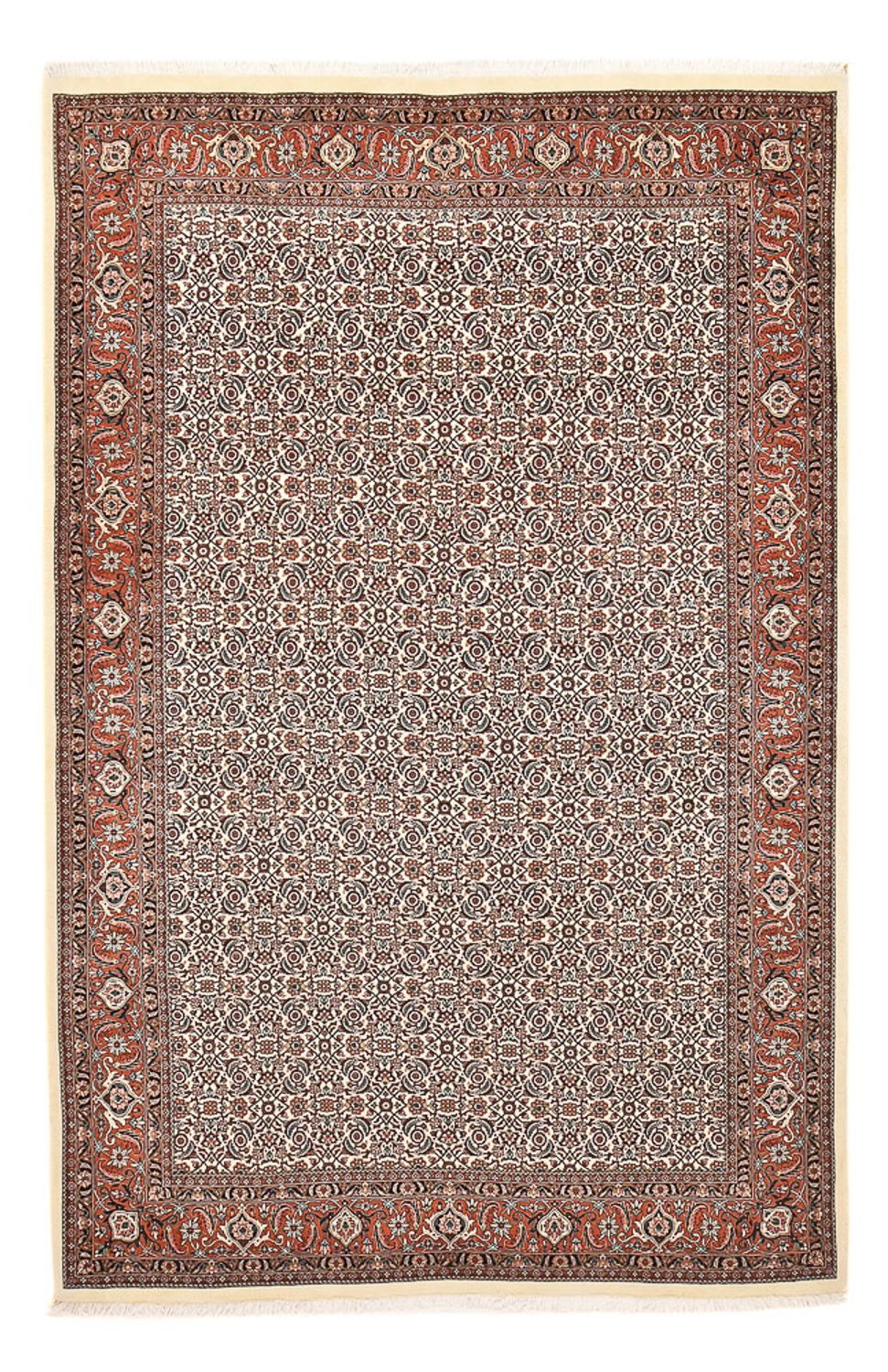 Tapis persan - Bidjar - 305 x 202 cm - rouge foncé