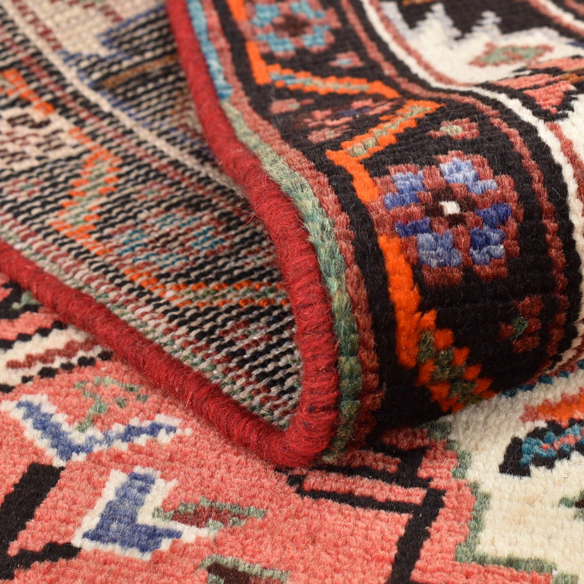 Tapis persan - Nomadic - 197 x 112 cm - rouge clair