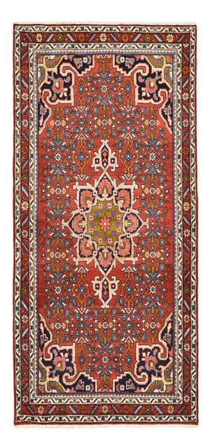 Tapis de couloir Tapis persan - Nomadic - 200 x 98 cm - rouge foncé