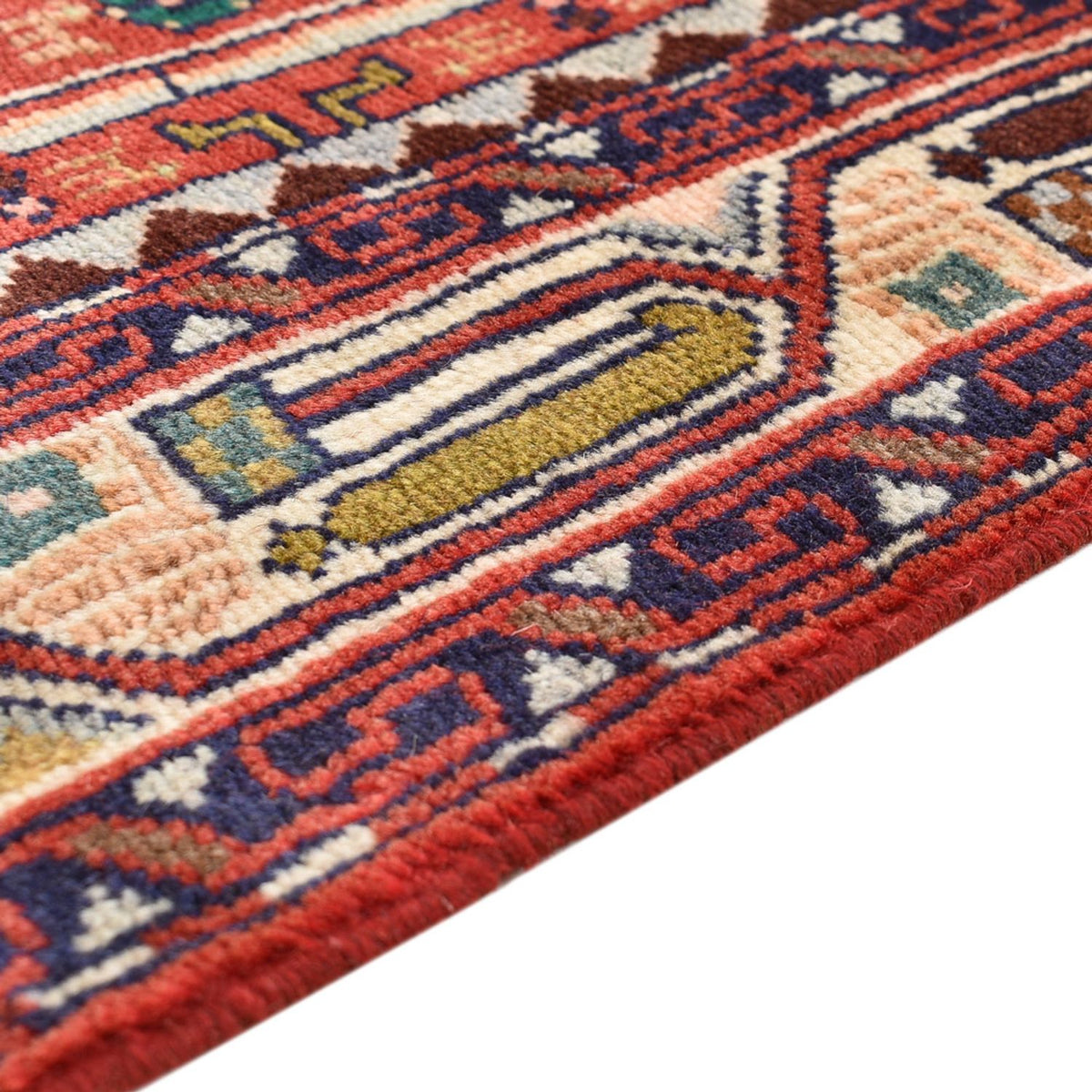 Tapis de couloir Tapis persan - Nomadic - 208 x 83 cm - rouge clair