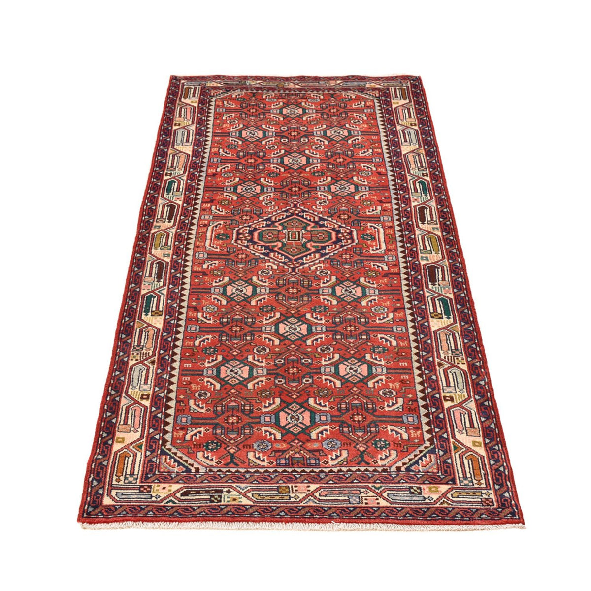 Tapis de couloir Tapis persan - Nomadic - 208 x 83 cm - rouge clair
