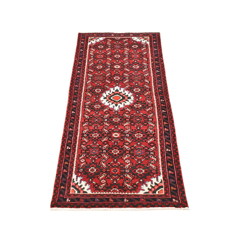 Tapis de couloir Tapis persan - Nomadic - 195 x 64 cm - rouge foncé