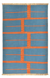 Kilim moderne Tapis 123x185cm - Tapis en laine - Rectangle / Multicolore / 123 x 185 cm Rectangle