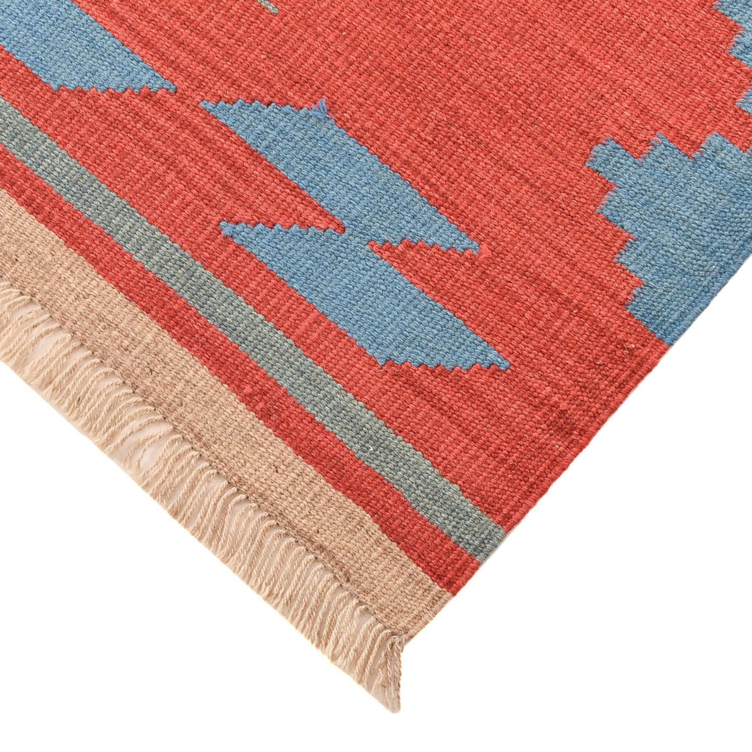 Tapis Kelim - Tendance - 189 x 146 cm - multicolore