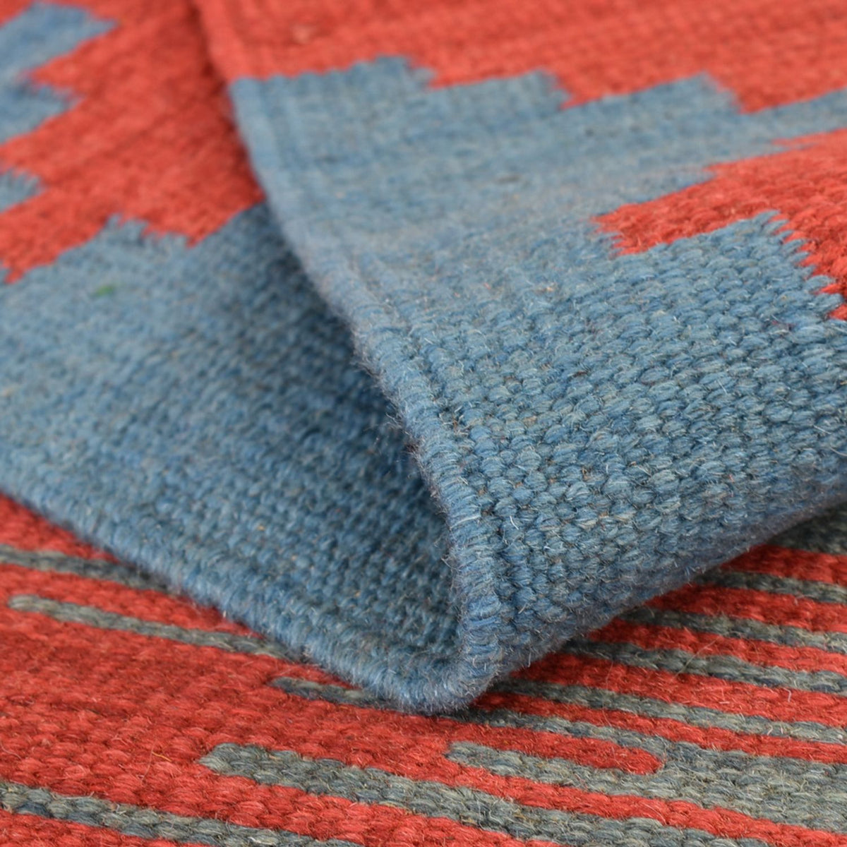 Tapis Kelim - Tendance - 189 x 146 cm - multicolore