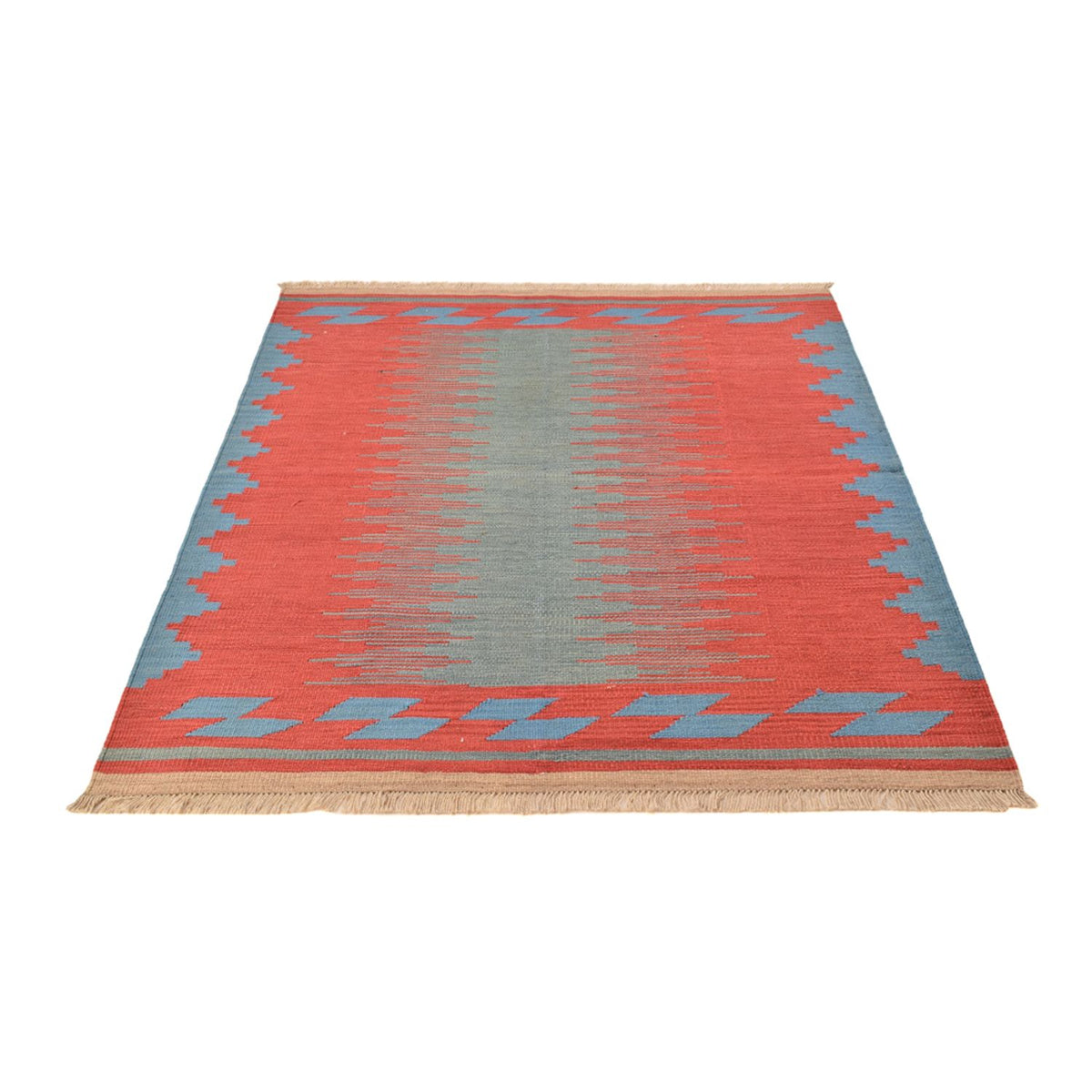 Tapis Kelim - Tendance - 189 x 146 cm - multicolore