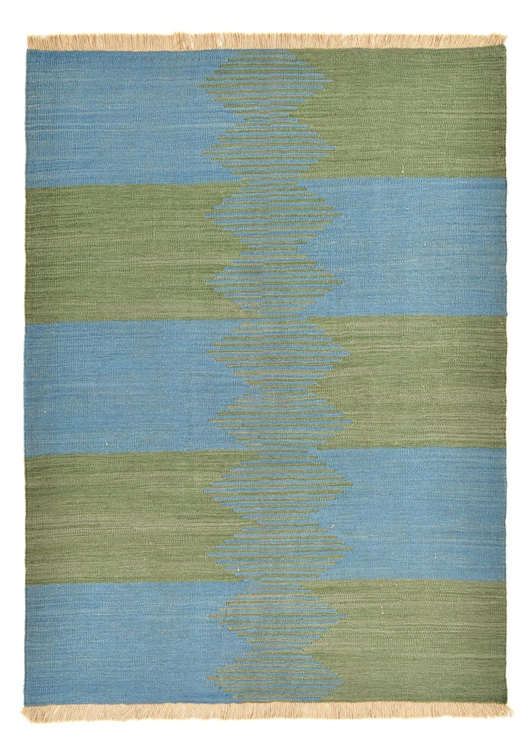 Tapis Kelim - Tendance - 198 x 150 cm - multicolore