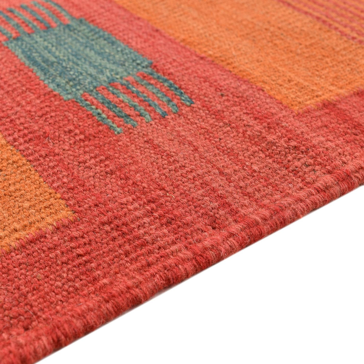Tapis Kelim - Tendance - 203 x 155 cm - multicolore