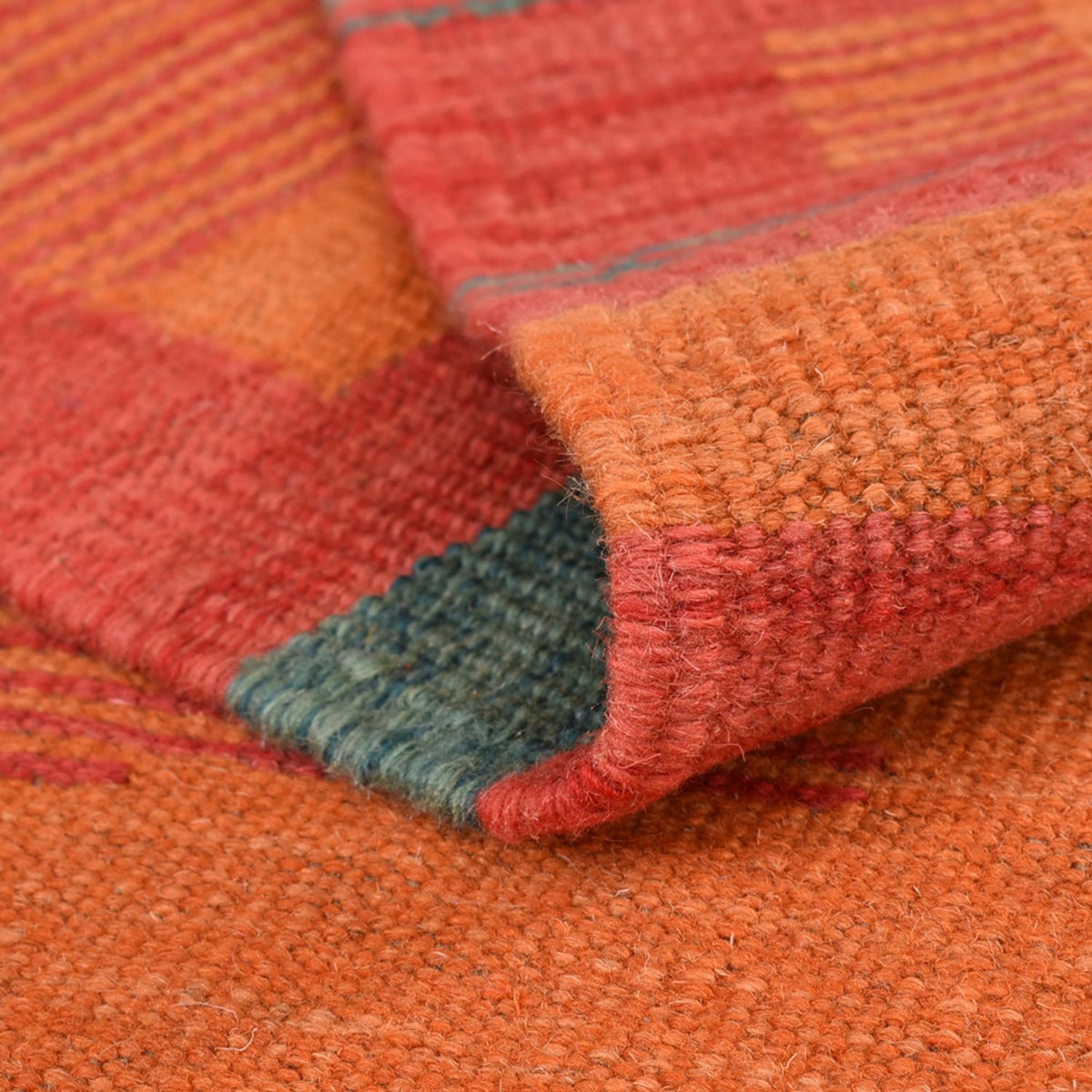 Tapis Kelim - Tendance - 203 x 155 cm - multicolore