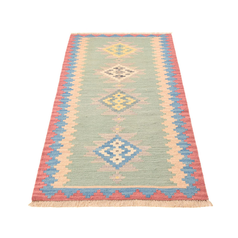 Tapis de couloir Tapis Kelim - Oriental - 204 x 84 cm - multicolore