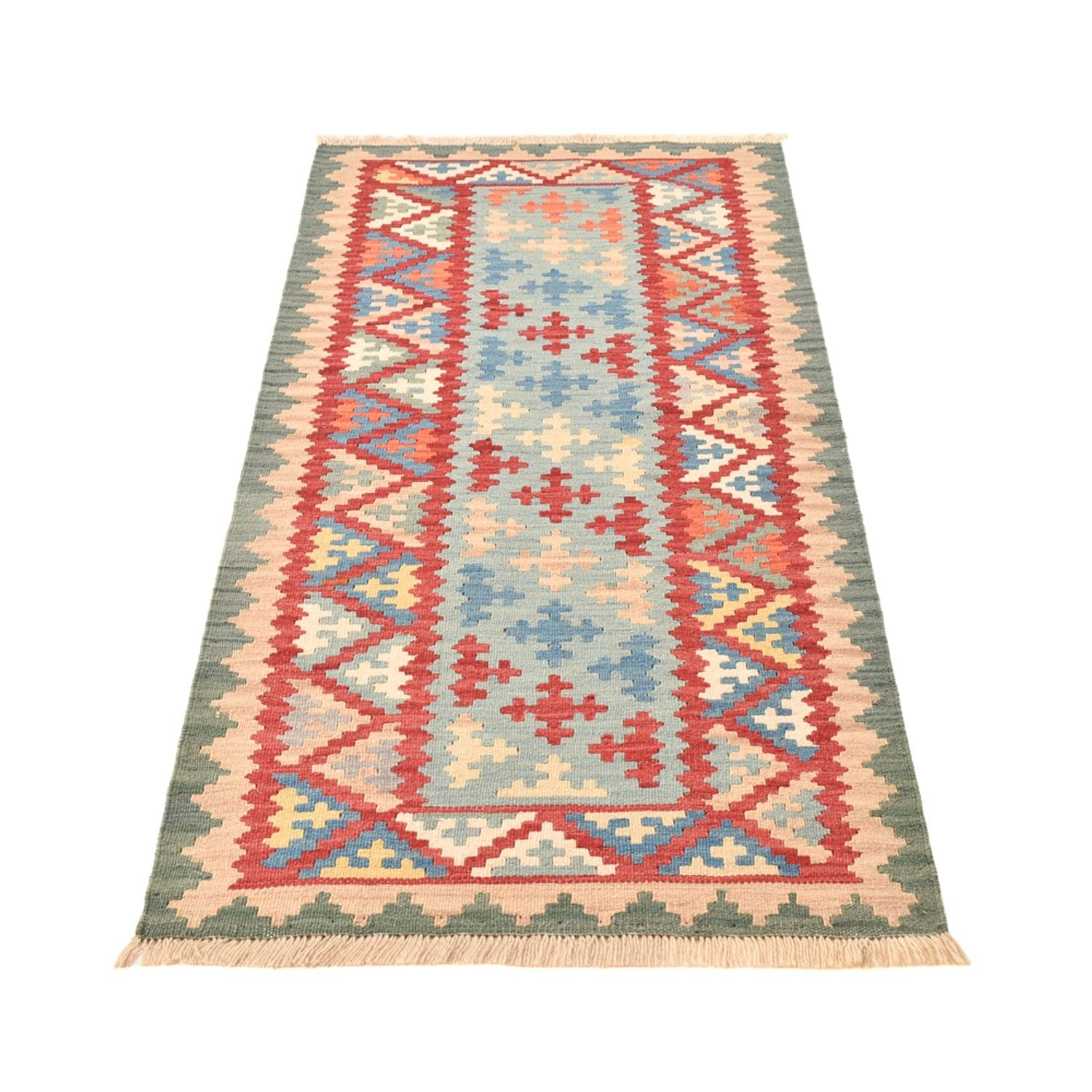 Tapis de couloir Tapis Kelim - Oriental - 194 x 84 cm - multicolore