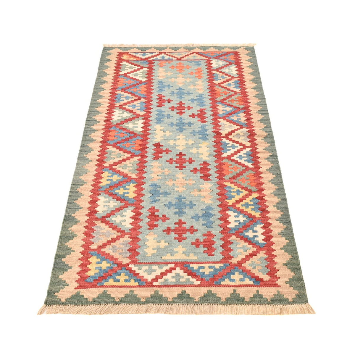 Tapis de couloir Tapis Kelim - Oriental - 194 x 84 cm - multicolore