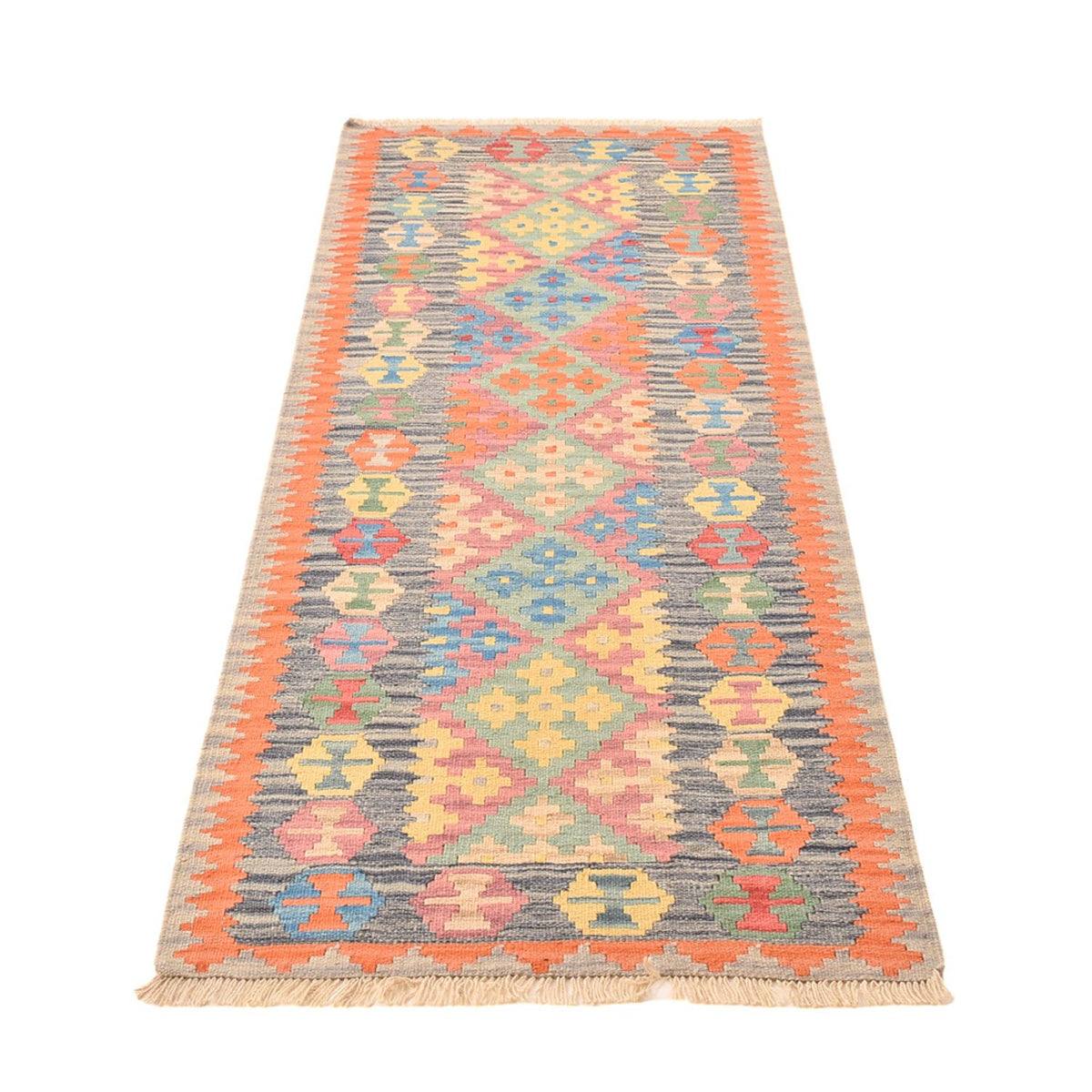 Tapis de couloir Tapis Kelim - Oriental - 237 x 84 cm - multicolore