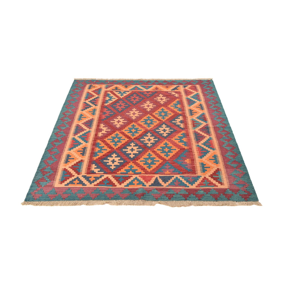 Tapis Kelim - Oriental - 195 x 156 cm - multicolore