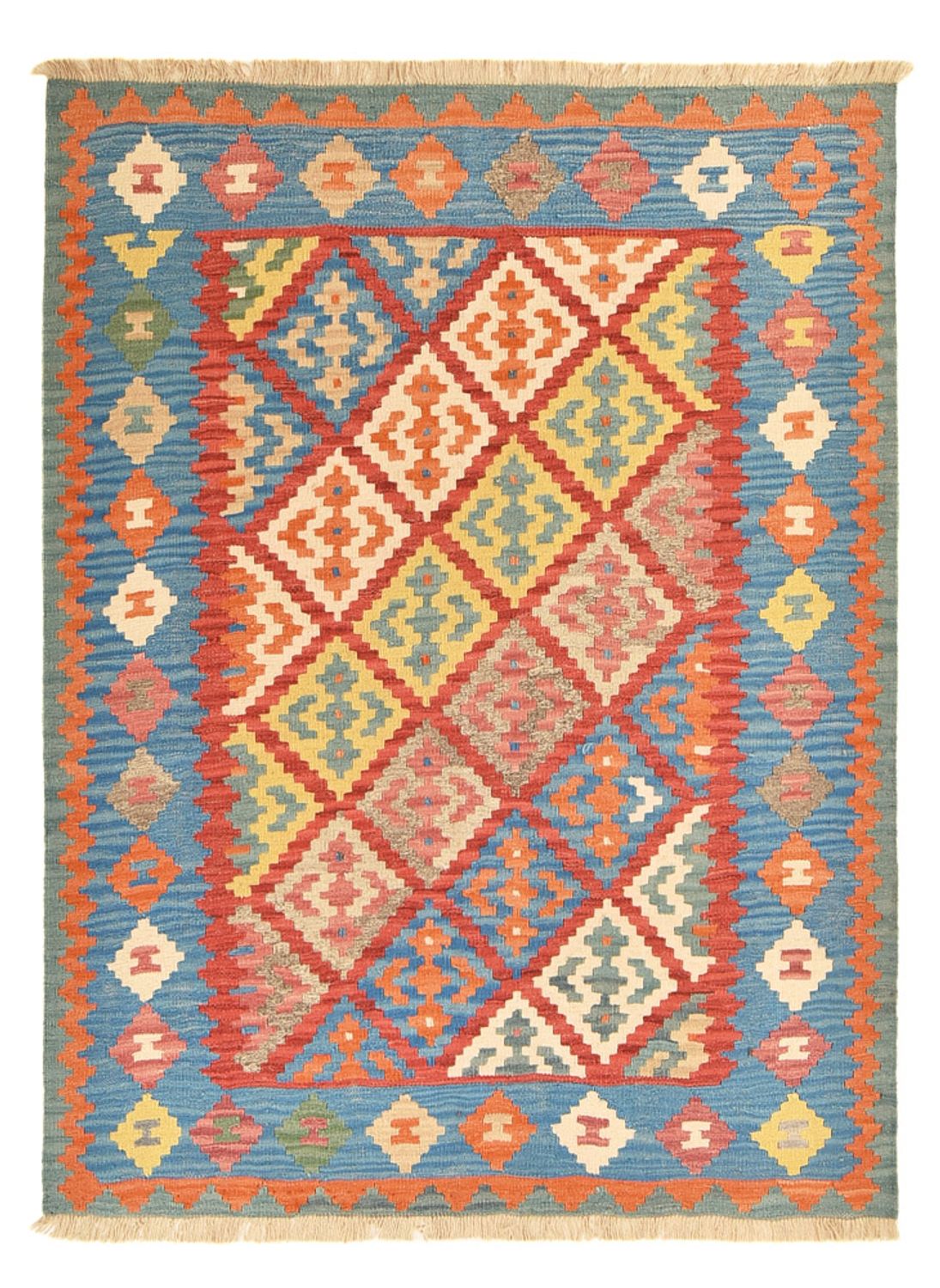 Tapis Kelim - Oriental - 203 x 157 cm - multicolore