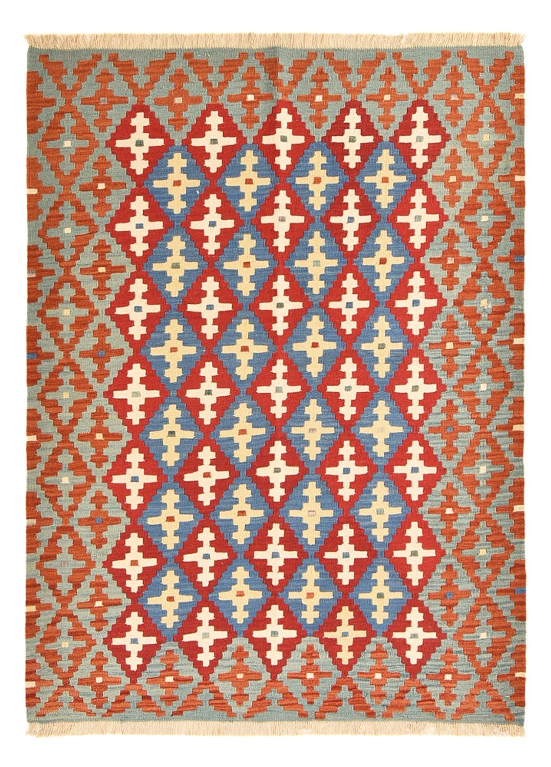 Tapis Kelim - Oriental - 196 x 153 cm - multicolore