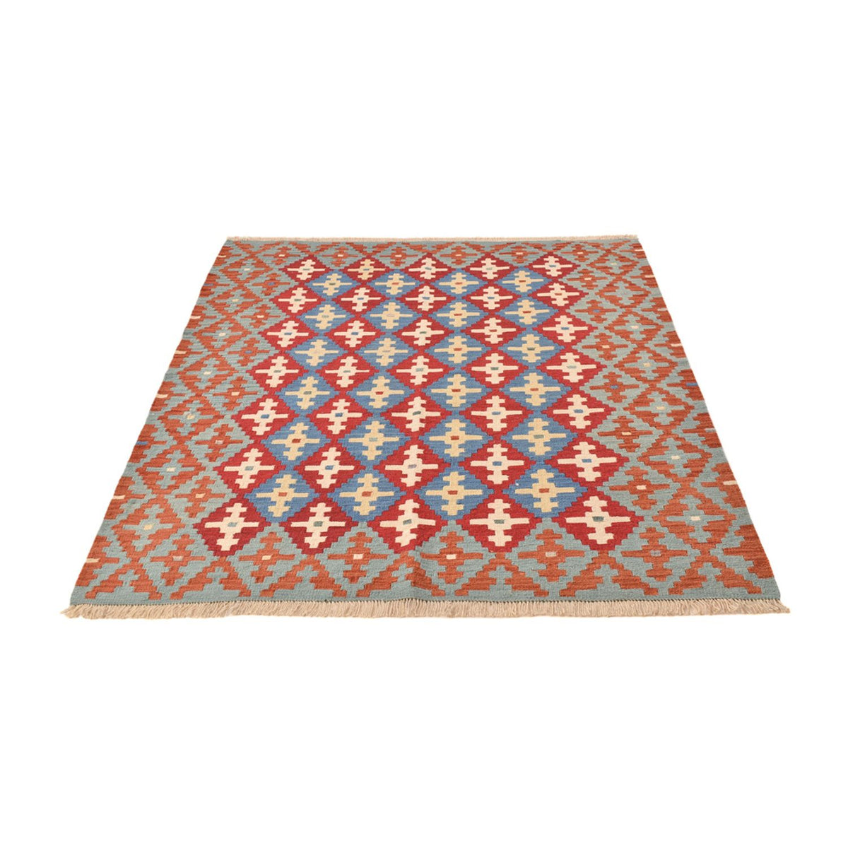 Tapis Kelim - Oriental - 196 x 153 cm - multicolore