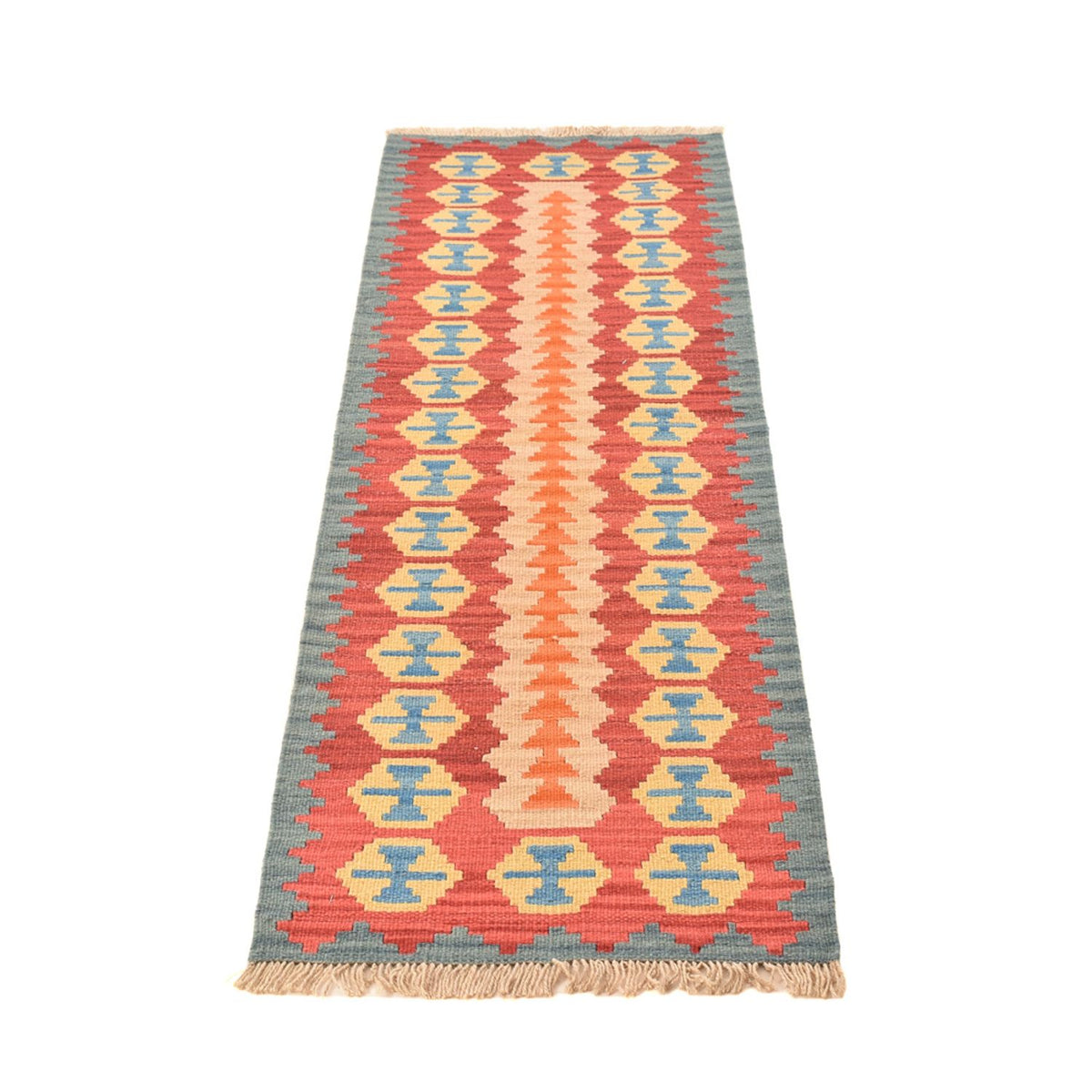 Tapis de couloir Tapis Kelim - Oriental - 201 x 58 cm - multicolore
