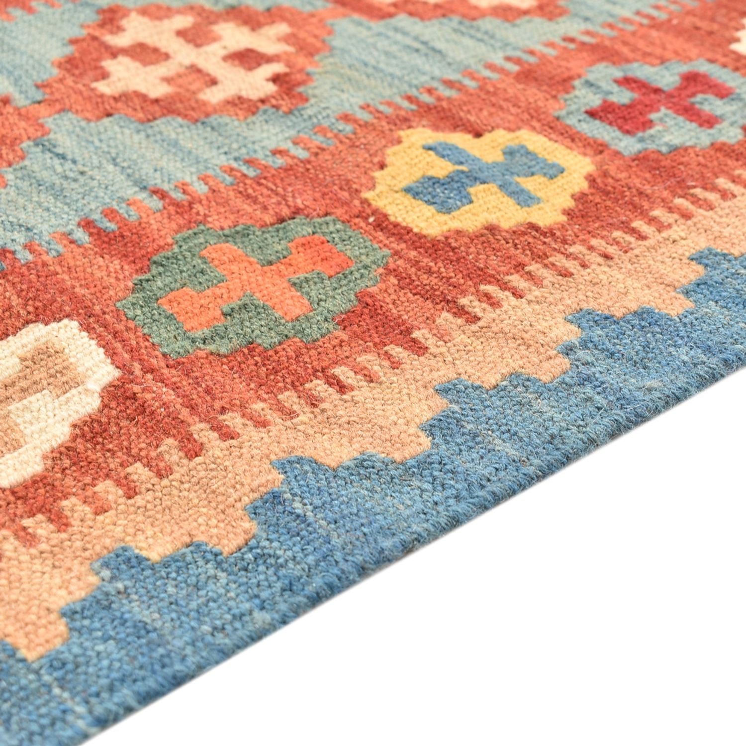 Tapis de couloir Tapis Kelim - Oriental - 198 x 61 cm - multicolore