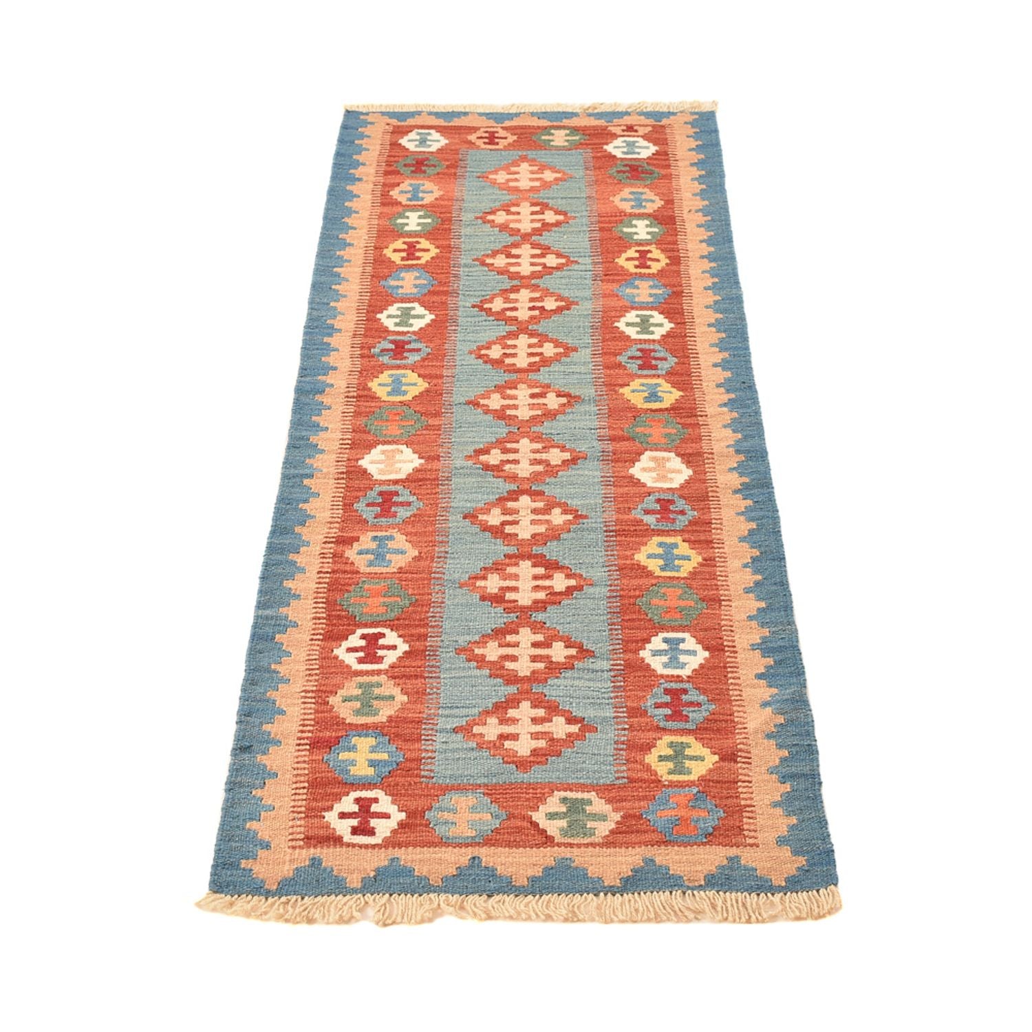 Tapis de couloir Tapis Kelim - Oriental - 198 x 61 cm - multicolore