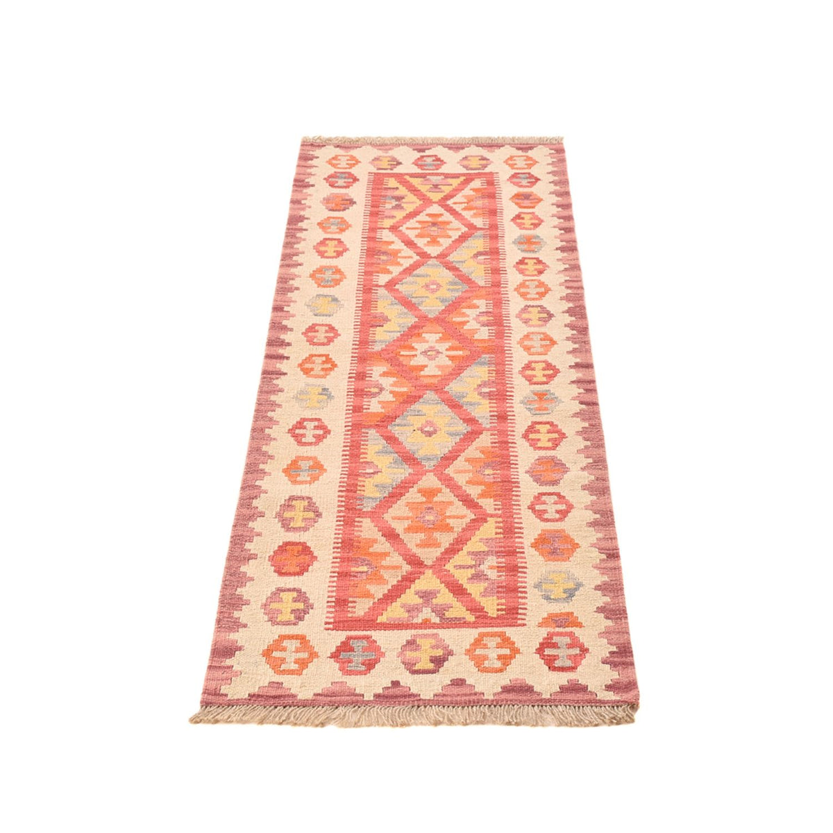 Tapis de couloir Tapis Kelim - Oriental - 201 x 60 cm - multicolore