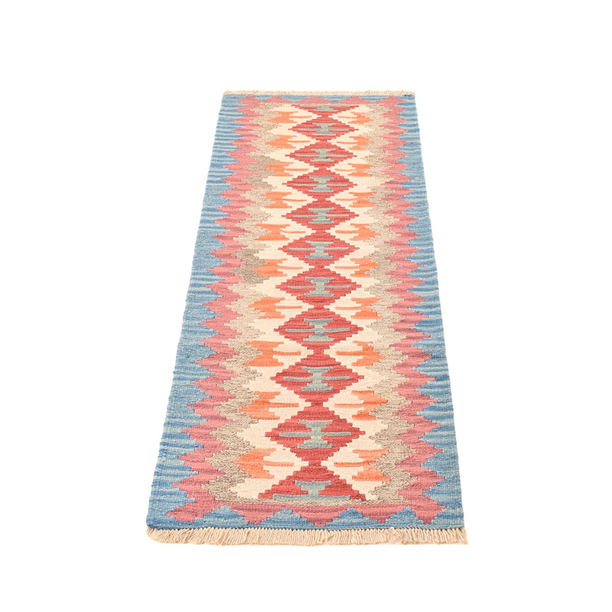 Tapis de couloir Tapis Kelim - Oriental - 196 x 56 cm - multicolore