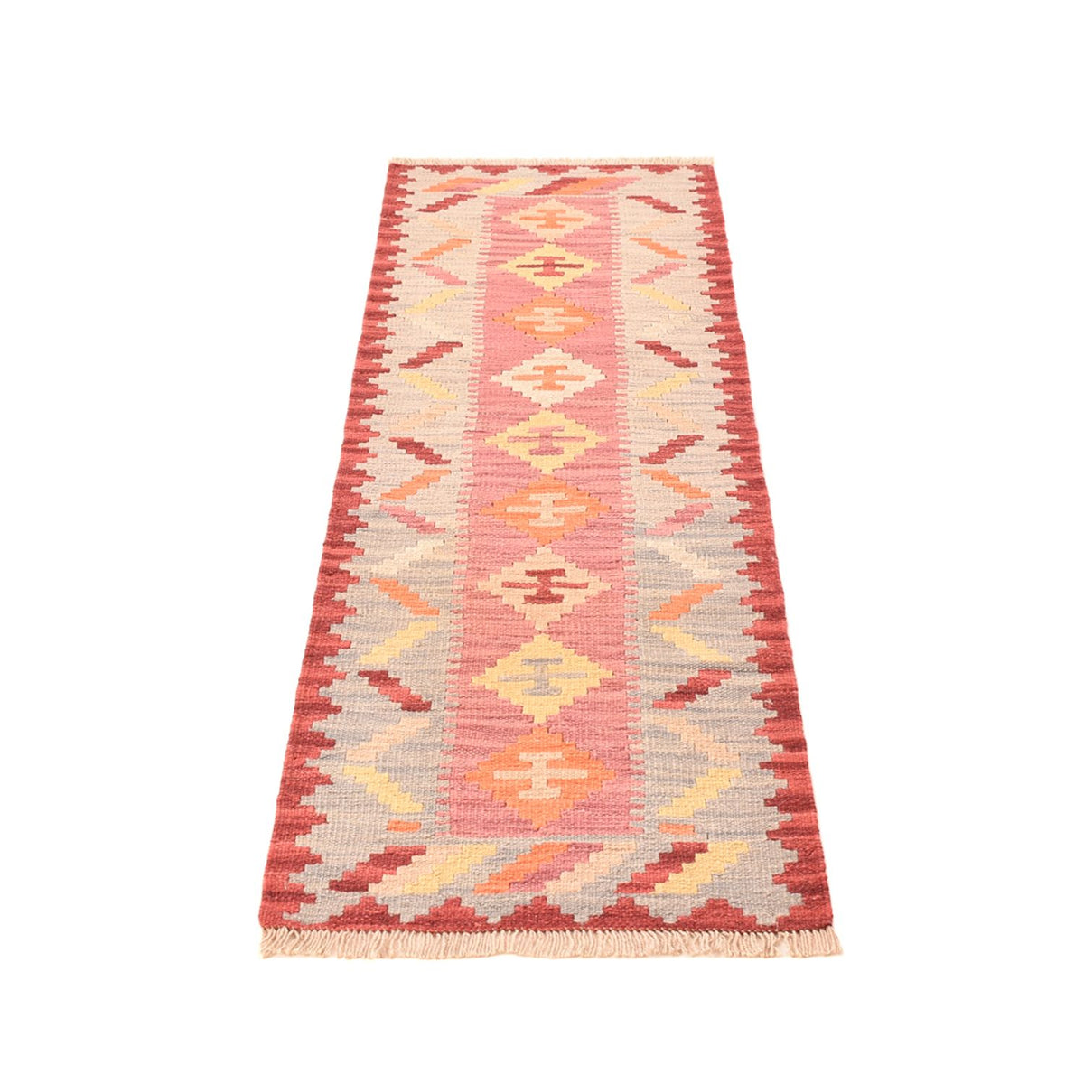 Tapis de couloir Tapis Kelim - Oriental - 204 x 61 cm - multicolore
