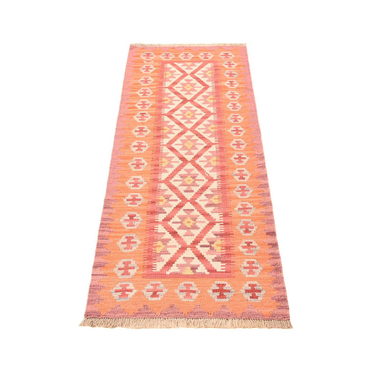 Tapis de couloir Tapis Kelim - Oriental - 201 x 61 cm - multicolore