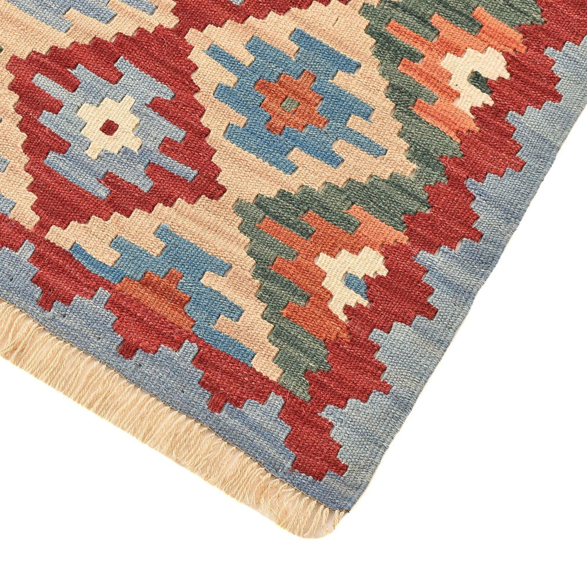 Tapis de couloir Tapis Kelim - Oriental - 199 x 68 cm - multicolore