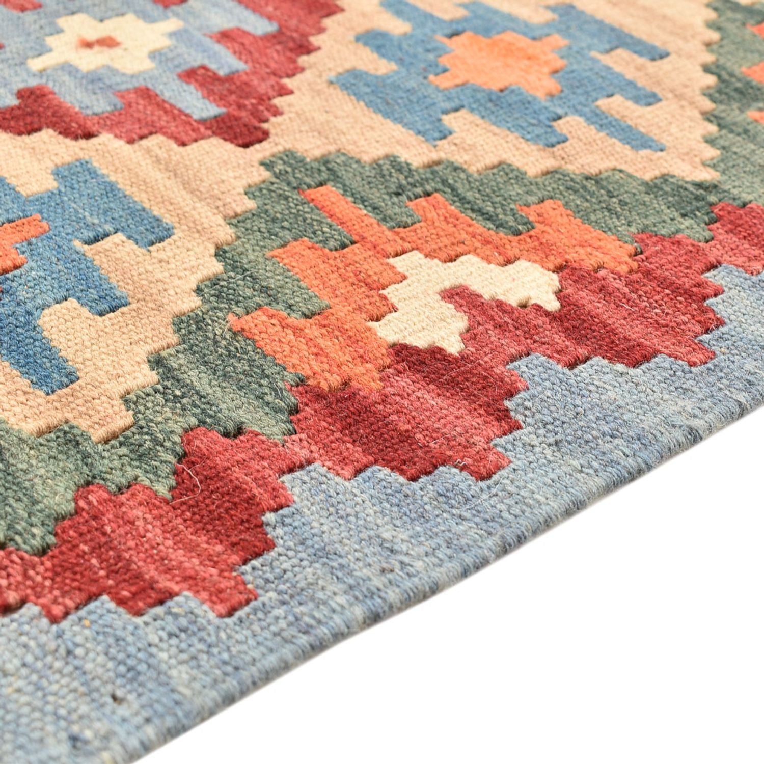 Tapis de couloir Tapis Kelim - Oriental - 199 x 68 cm - multicolore