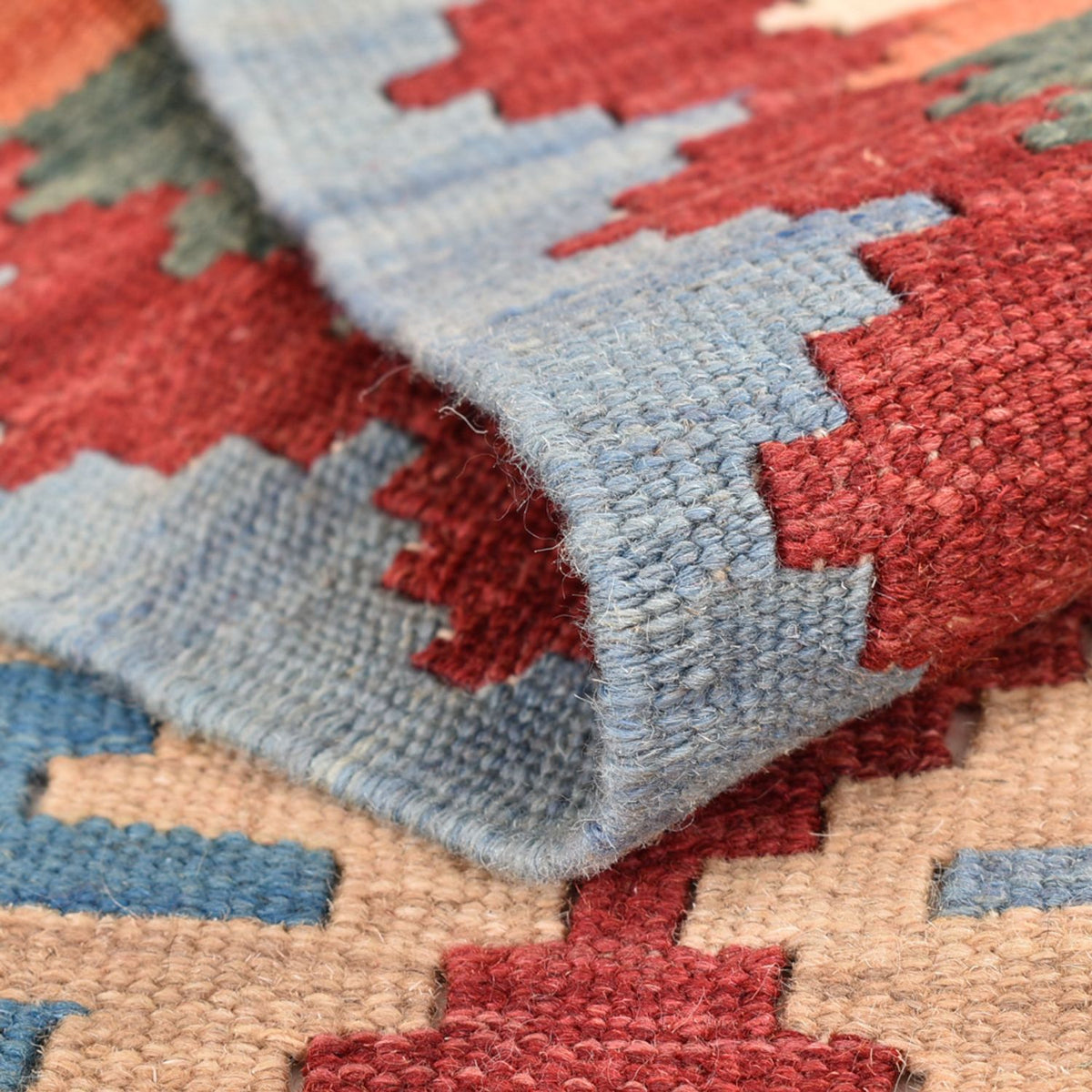 Tapis de couloir Tapis Kelim - Oriental - 199 x 68 cm - multicolore