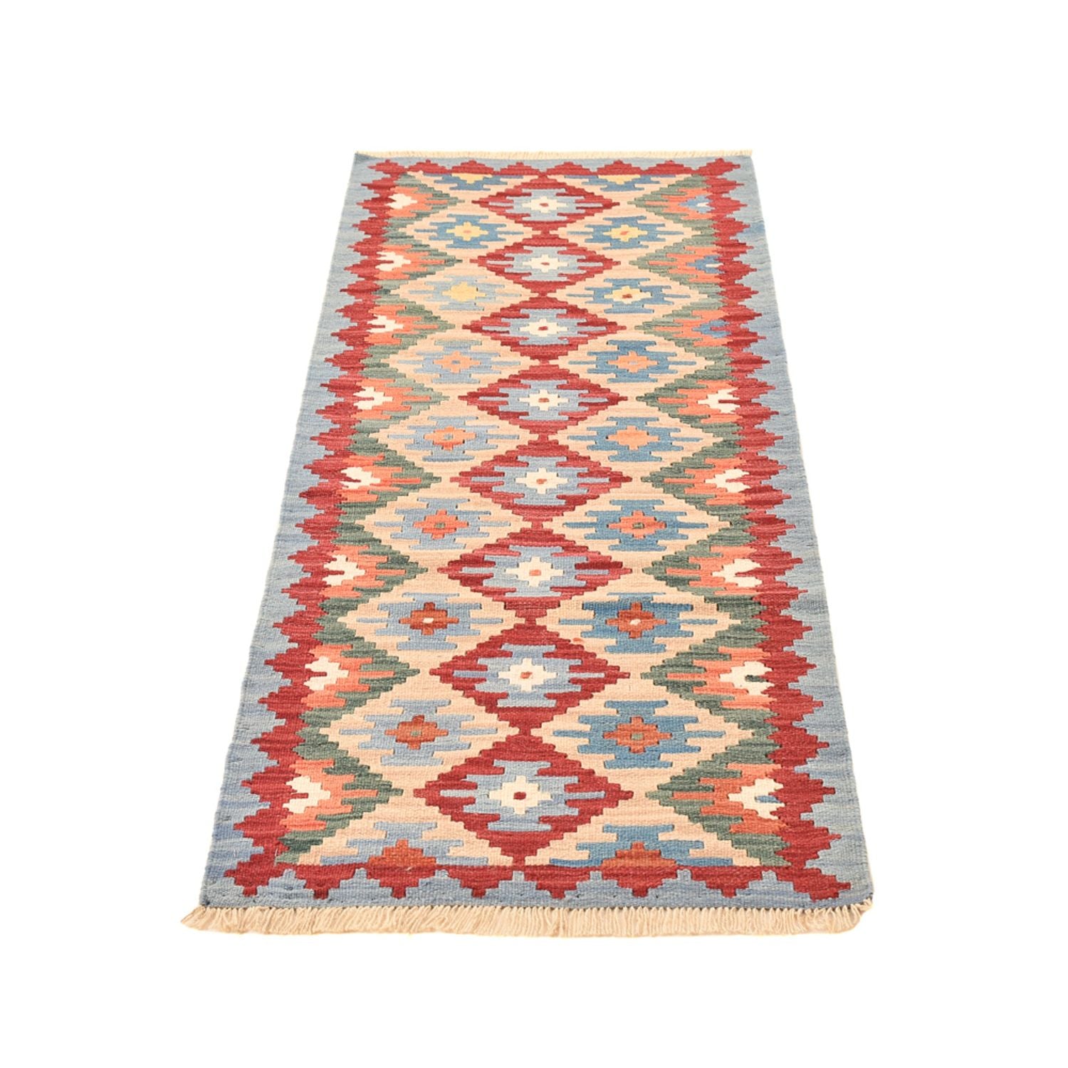 Tapis de couloir Tapis Kelim - Oriental - 199 x 68 cm - multicolore