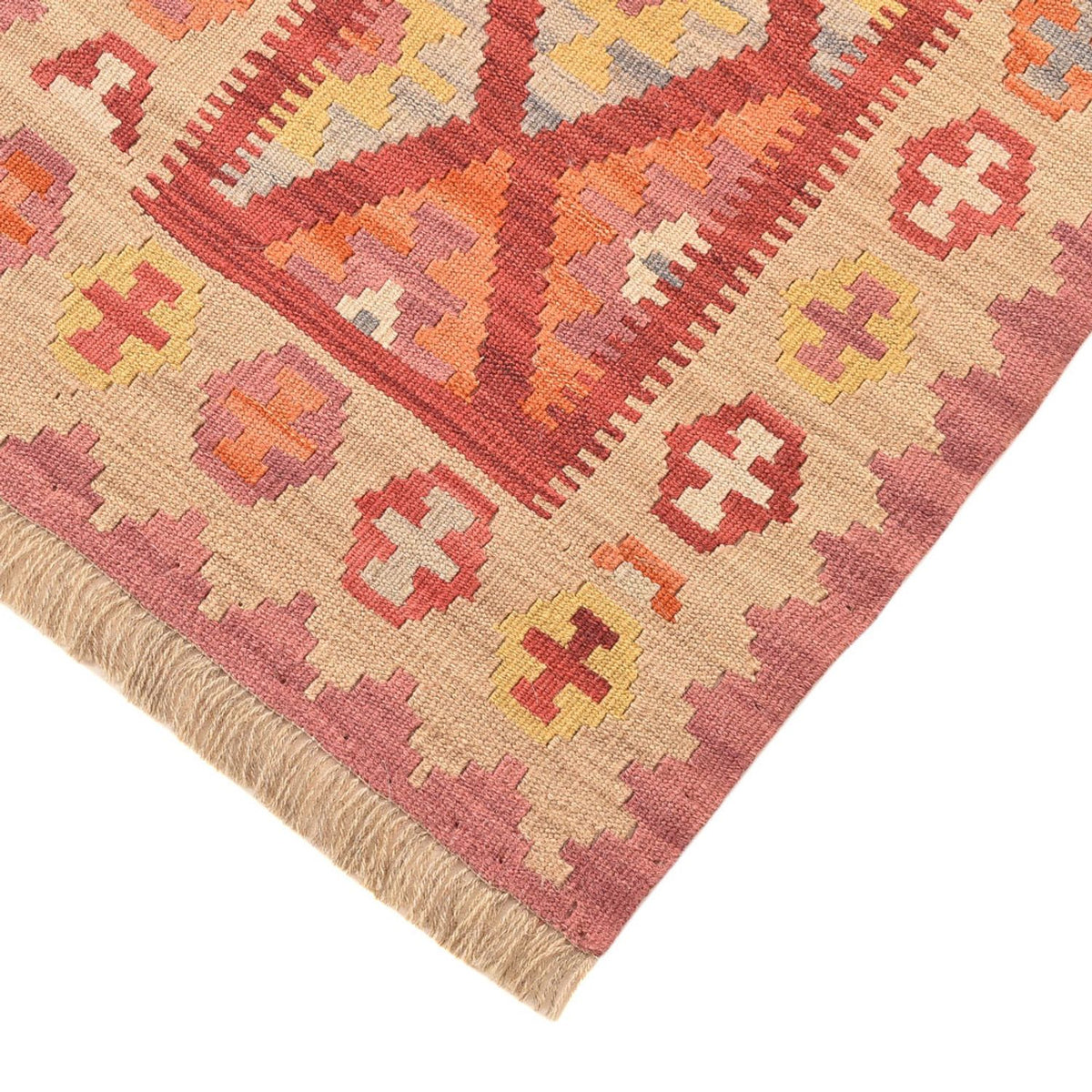 Tapis de couloir Tapis Kelim - Oriental - 195 x 59 cm - multicolore