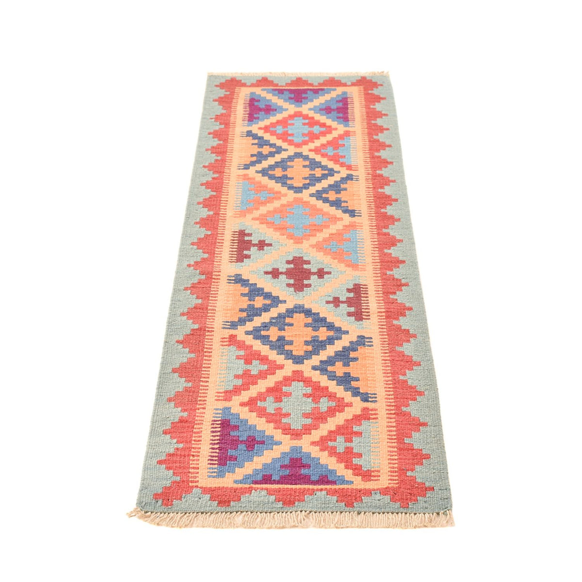 Tapis de couloir Tapis Kelim - Oriental - 196 x 58 cm - multicolore