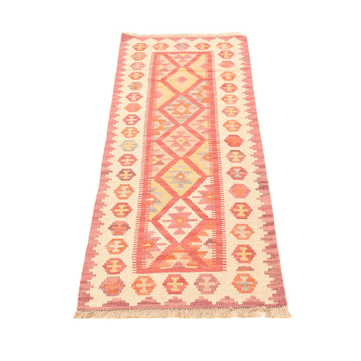 Tapis de couloir Tapis Kelim - Oriental - 201 x 60 cm - multicolore