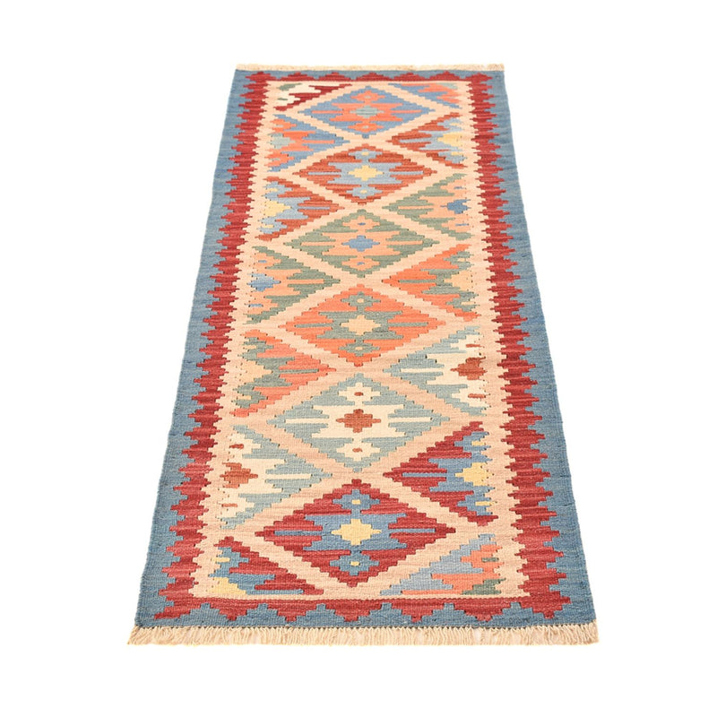 Tapis de couloir Tapis Kelim - Oriental - 200 x 63 cm - multicolore