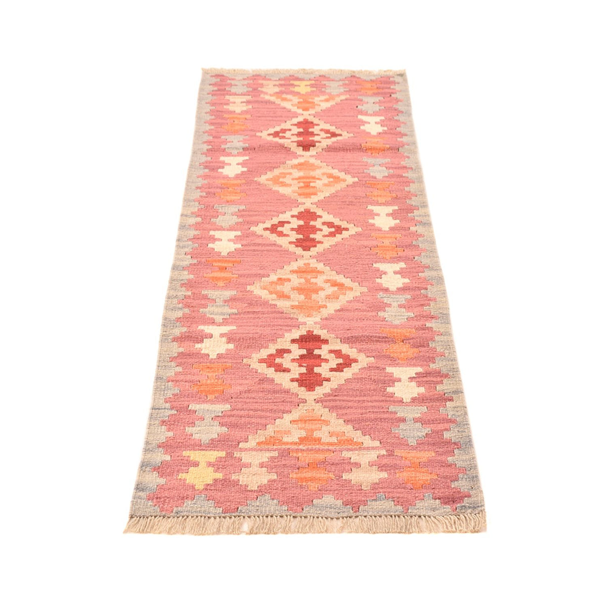 Tapis de couloir Tapis Kelim - Oriental - 197 x 63 cm - multicolore