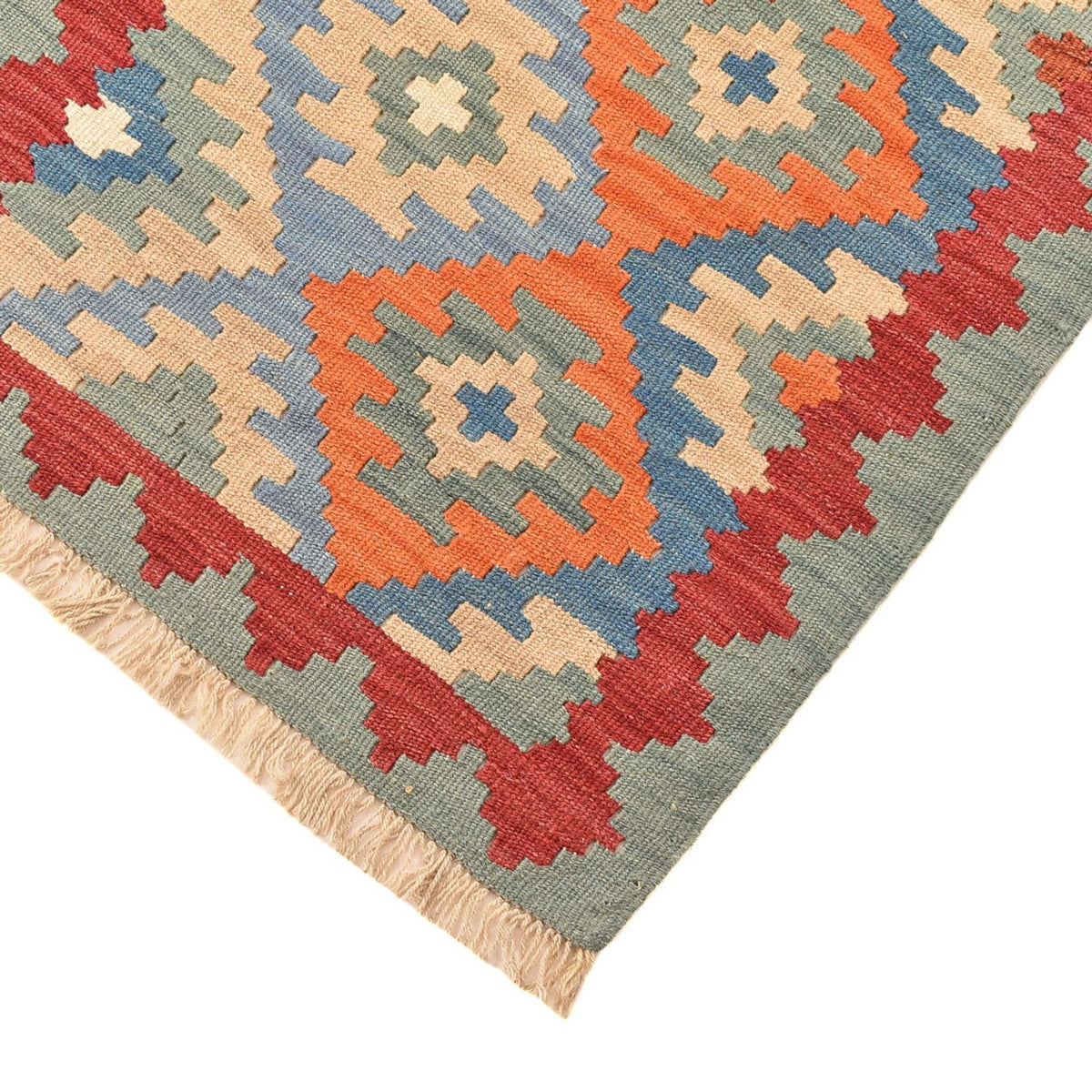 Tapis de couloir Tapis Kelim - Oriental - 194 x 66 cm - multicolore