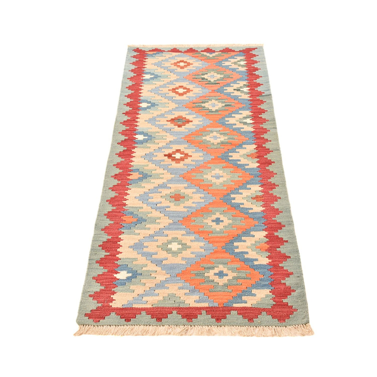 Tapis de couloir Tapis Kelim - Oriental - 194 x 66 cm - multicolore