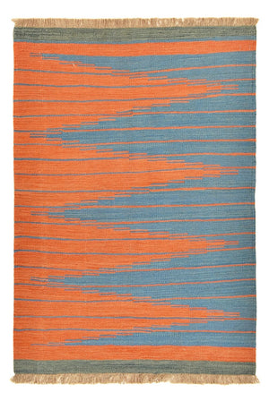 Tapis Kelim - Tendance - 150 x 103 cm - multicolore